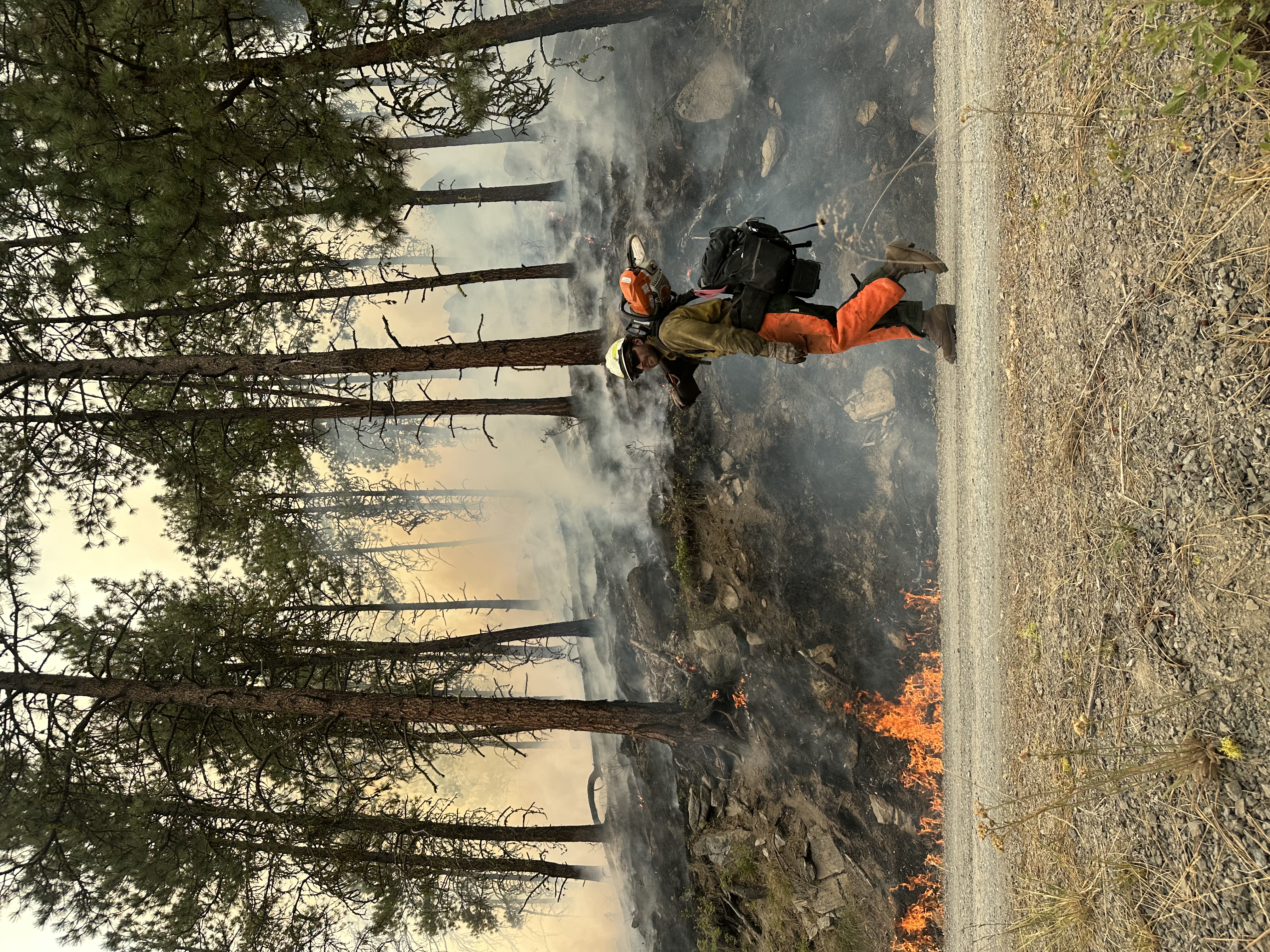 Pacific Performance trainer Nathan working as a wildland firefighter